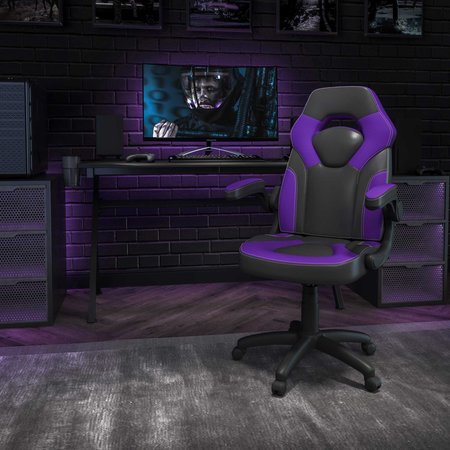 FLASH FURNITURE High Back Purple Racing Ergonomic Gaming Chair CH-00095-PR-GG